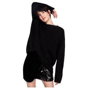 ZARA Sequin Velvet Mini Faux Wrap Tulip Skirt